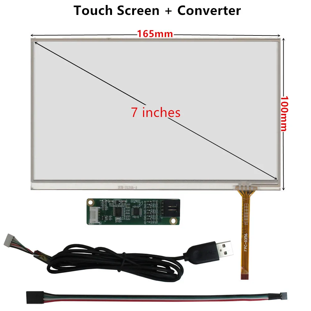 Imagem -04 - Display Lcd Digitador da Tela Touchscreen Driver Placa de Controle Compatível com Hdmi Raspberry pi Kit Monitor Faça Você Mesmo Tft At070tn94