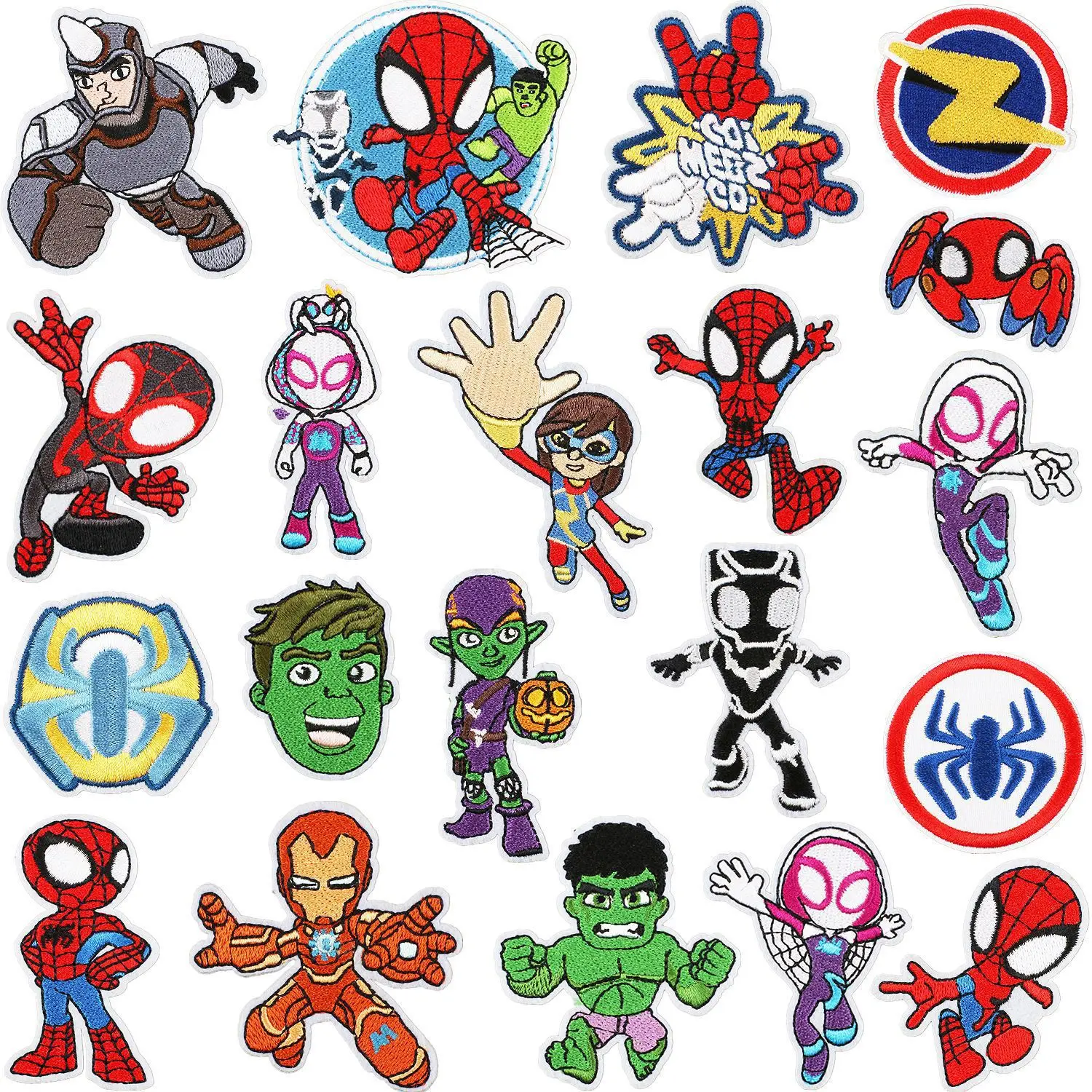 

Disney Clothes Cloth Patch Sticker Marvel Iron Man Spider Man Sew on Embroidery Patches Applique Cloth Cartoon DIY Garment Decor