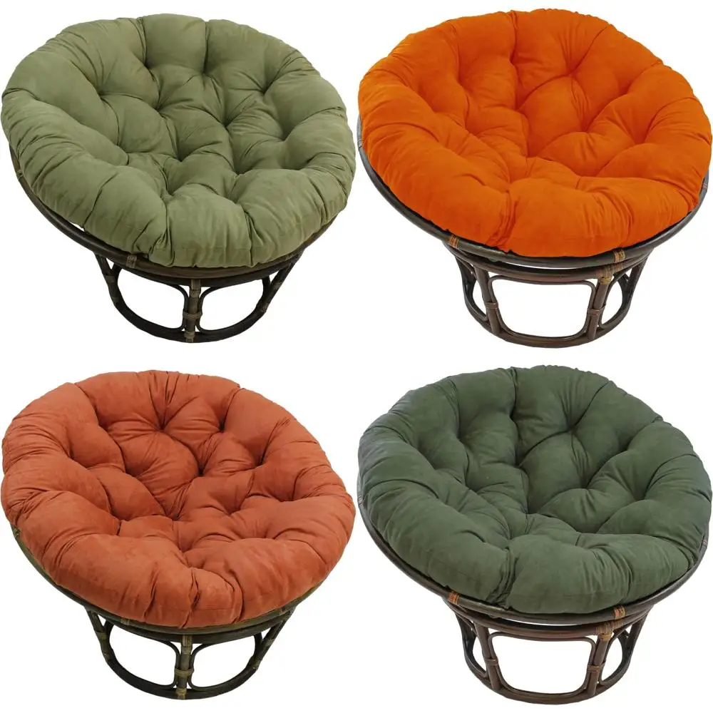 

Sage Green Papasan Cushion, Microsuede Material, Single Pack, Comfortable Seating Option for Home Decor