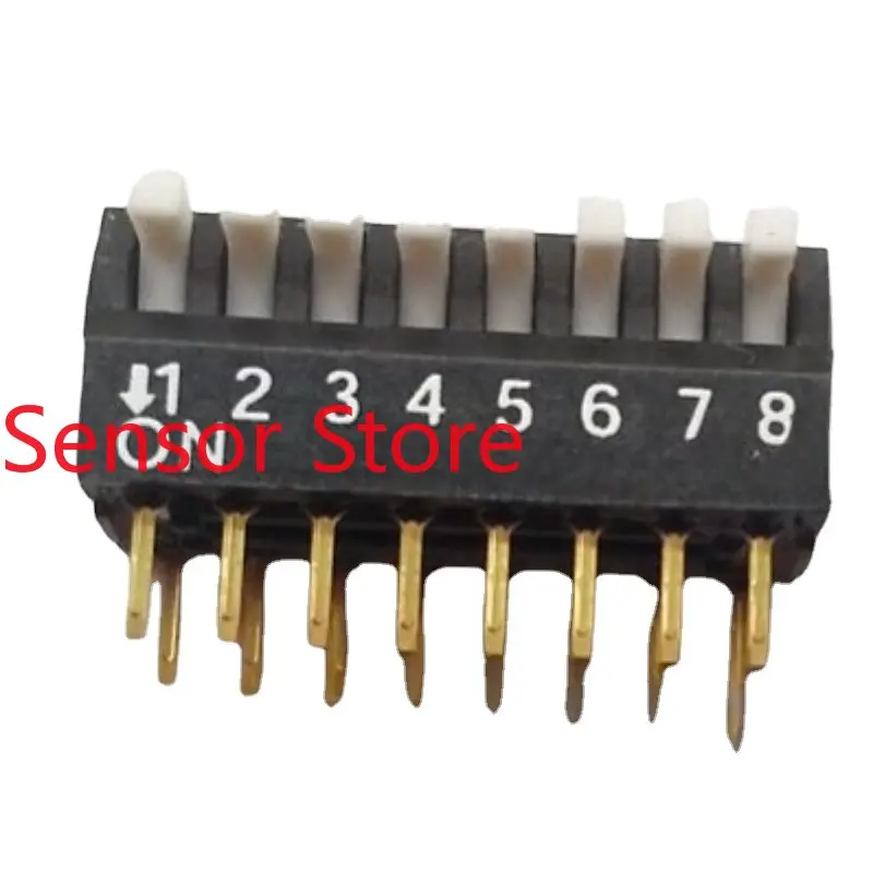 10PCS JS03-08PP4-ST 8-position Dial Switch 8P Side  High Temperature Resistant Industrial Grade