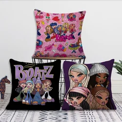 Fashion Bratz Mask Girl Pillow Case Sofa Living Room Bedroom Headboard Backrest Cushion Square Cushion Nap Time