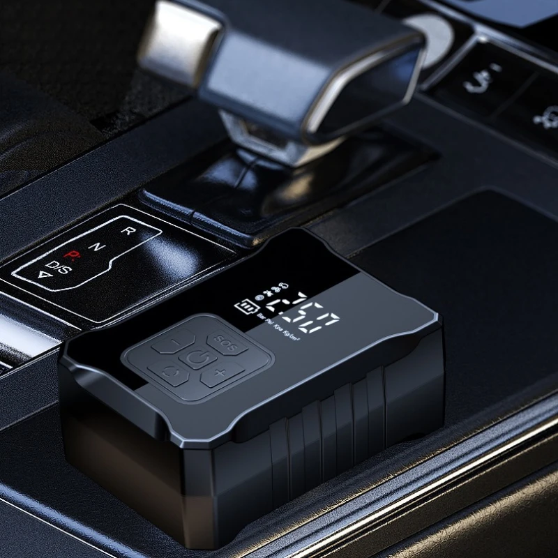 12V 4000mAh SF007 Portable Car Jump Starter LCD Display for Motorcycles, Bicycles,balls Auto Tyre Inflator Power Bank