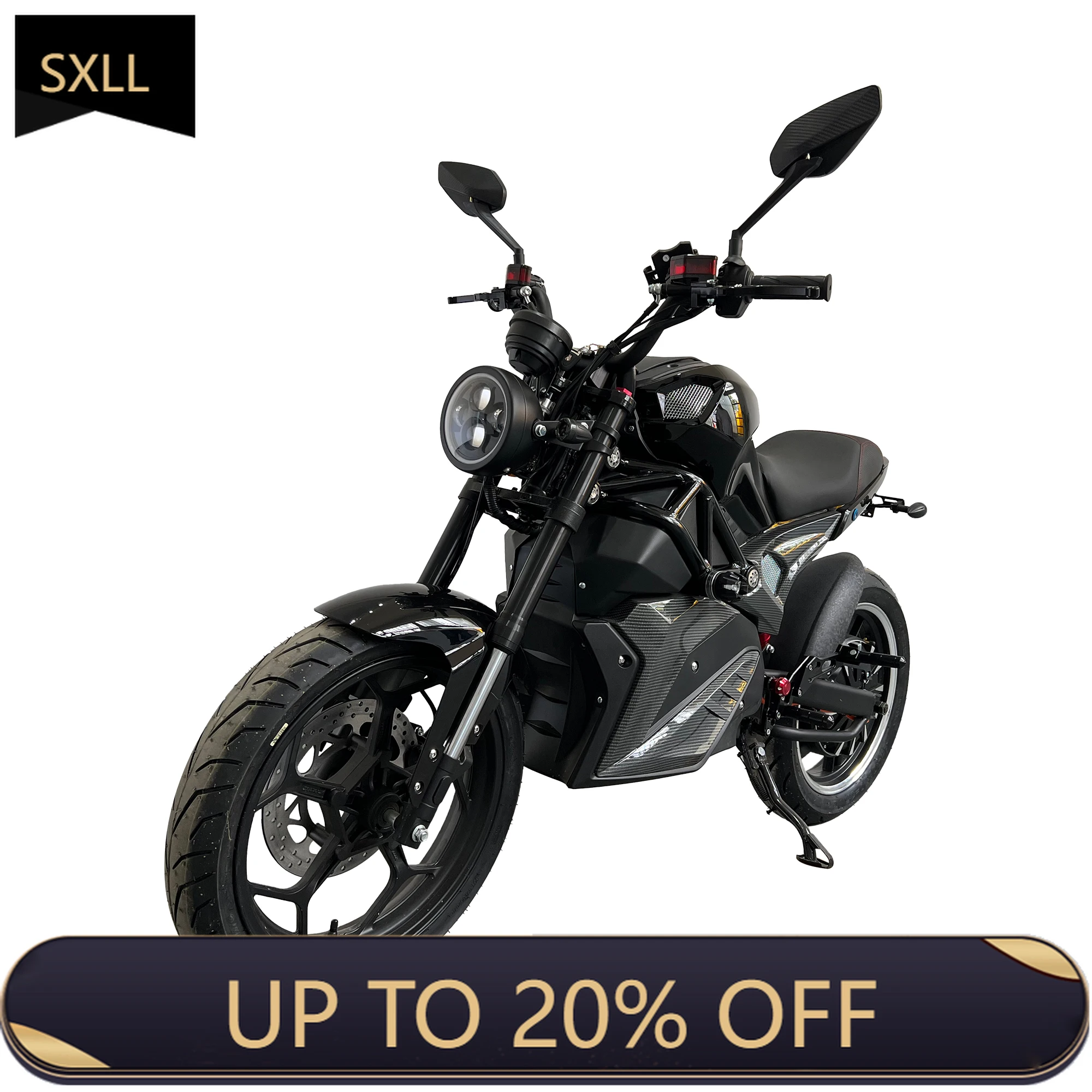 

SXLL High-speed electric motorcycle 3000W 8000W off-road racing motorcycle 72V 17 inches