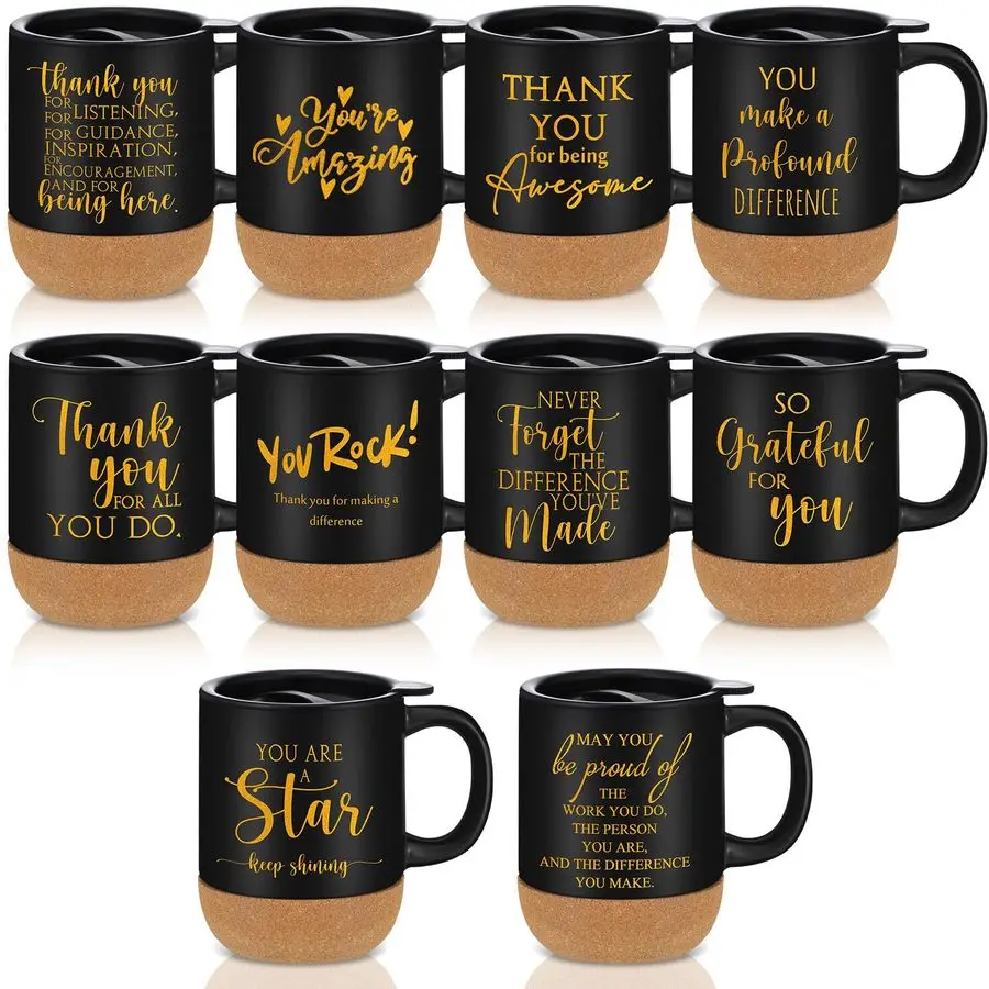

Pcs Christmas Employee Appreciation Gift Bulk Thank You Coffee Mug 13.5 oz Ceramic Tumbler Inspirational Mug Gifts for Coworker