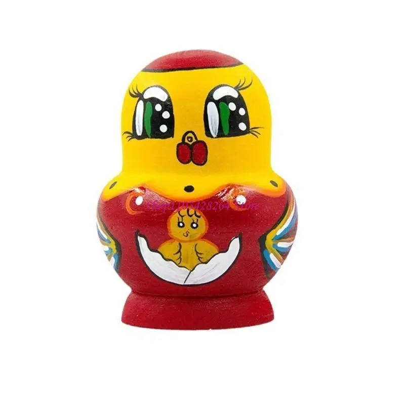 10PCS Cultural Russian Nesting Dolls Set Handcrafted Matryoshka Fun Stacking Toy