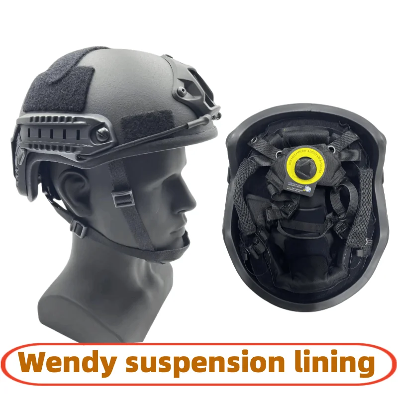 Capacete balístico à prova de balas, Kevla balístico RÁPIDO, ACH corte alto, alta qualidade, suspensão de Wendy, NIJ IIIA