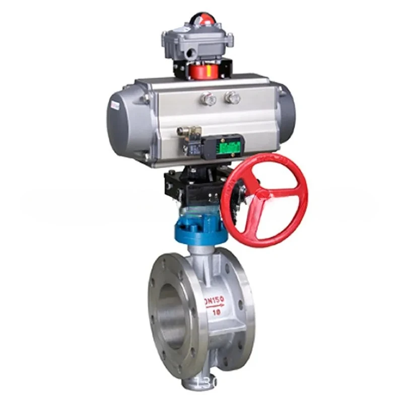 Pneumatic Butterfly Valve for KD643W-16R DN200 Quick-Cut Gas Butterfly Valve with 0.5-Second Response Time for Pneumatic Gas