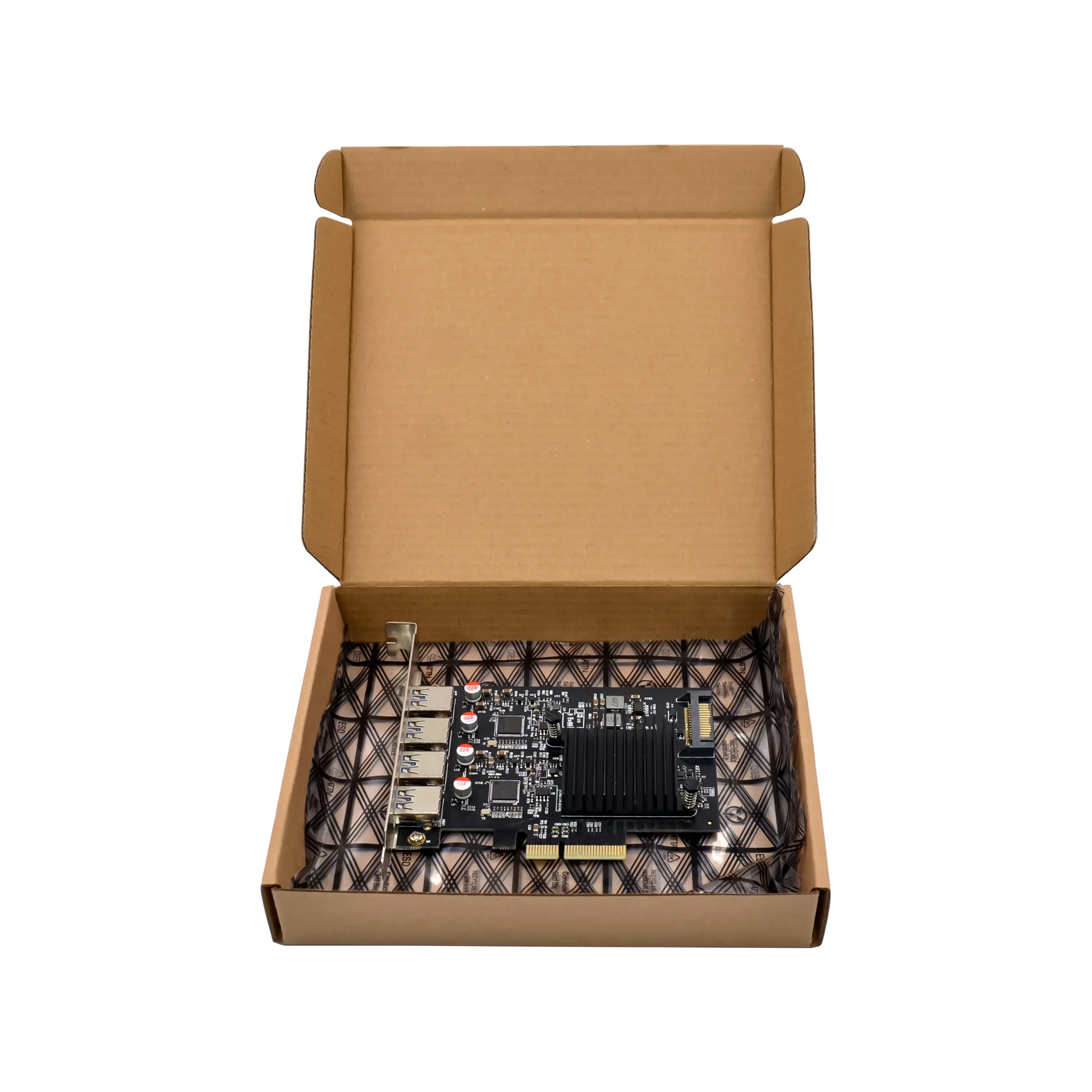 PCI-E PCI Express 4X To USB 3.1 Gen 2 (10 Gbps) 4 Port Type A Expansion Card ASM3142 Chip For Windows/Linux 40gbps transfer