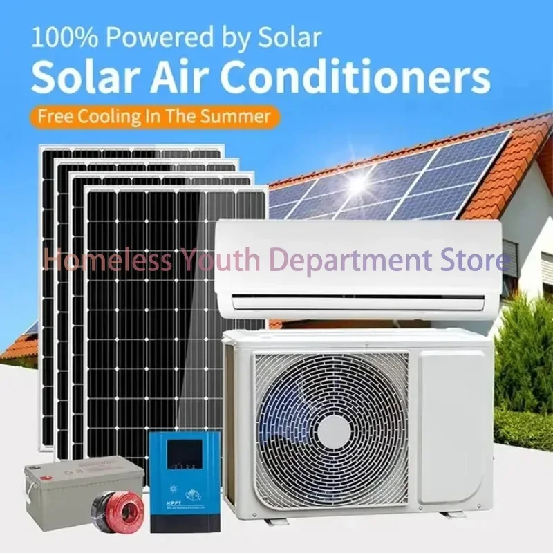 Solar grid-connected AC/DC 24V 48V solar air conditioner power supply DC 110V 220V solar air conditioner