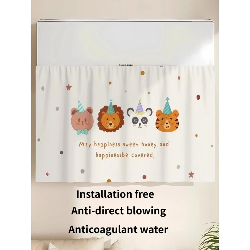 Air-conditioning Wind Screen Universal Anti-direct-blowing Hook and Loop Wind Screen Cold-insulating Punching-free Cloth Curtain