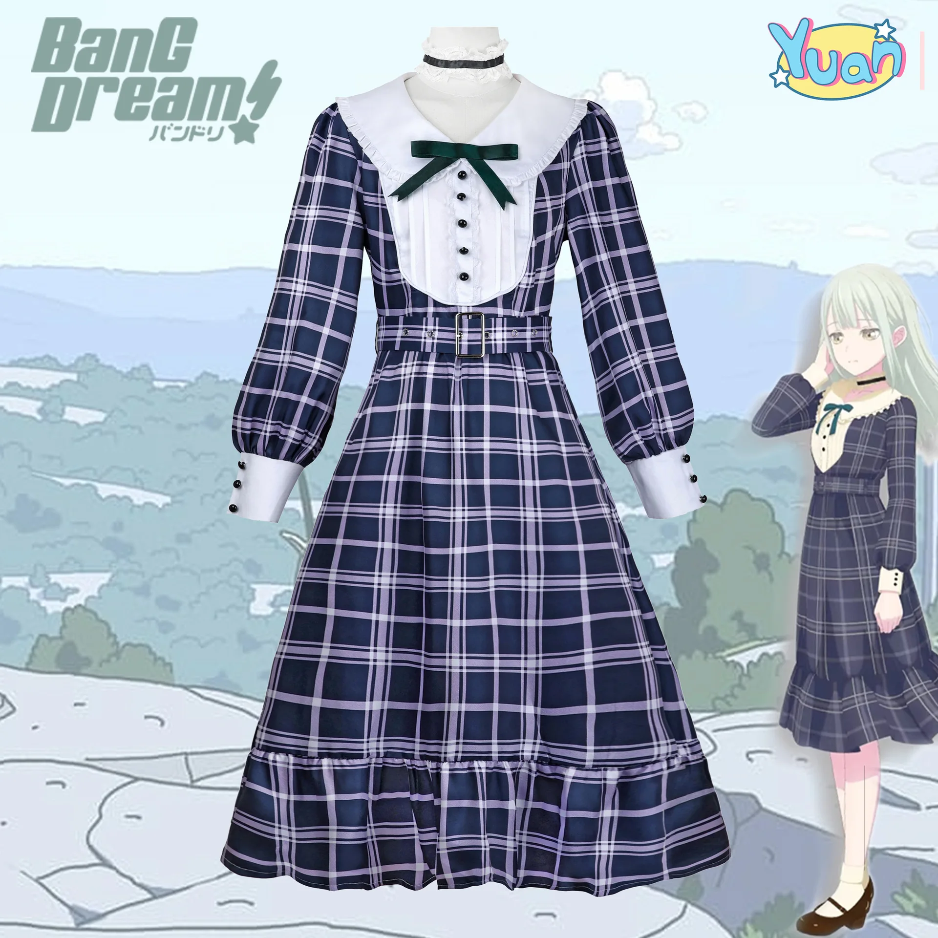 

BanG Dream! It's MyGO!!Mutsumi Wakaba Cosplay Costume Ave Mujica Wig Black Red Cloak Lolita Woman Lovely Party Suit