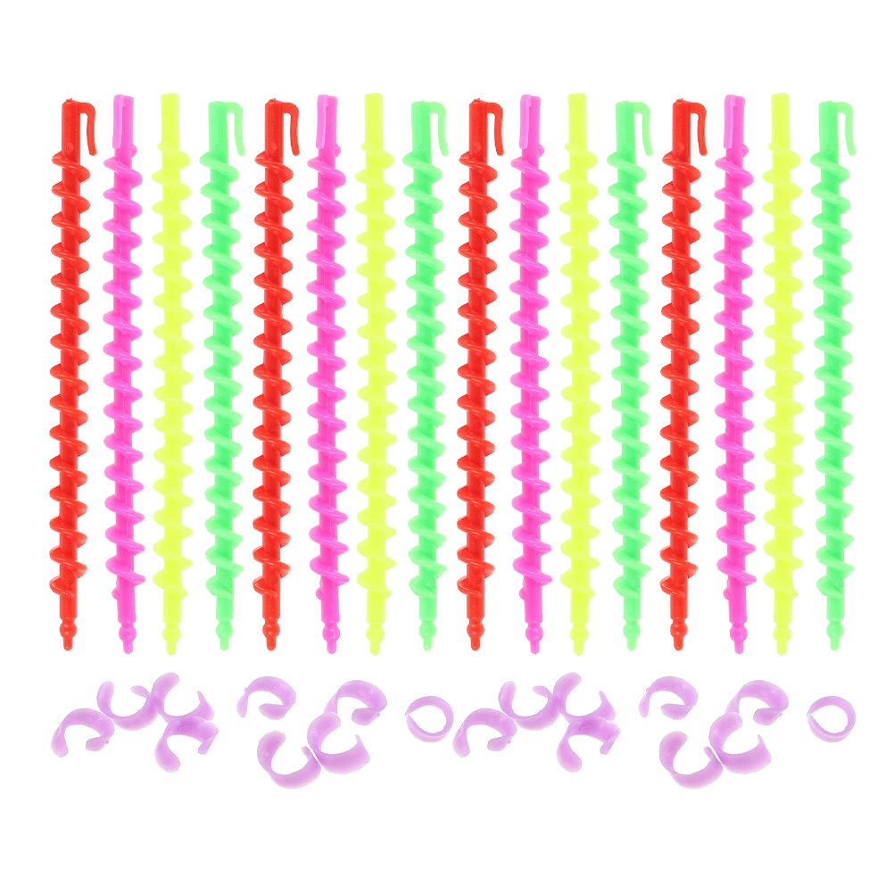 

52pcs Cold Rods Set Spiral Rollers for Women Hair Styling Braids Curls DIY Salon Use Curl Formers For Natural Hair Plastic