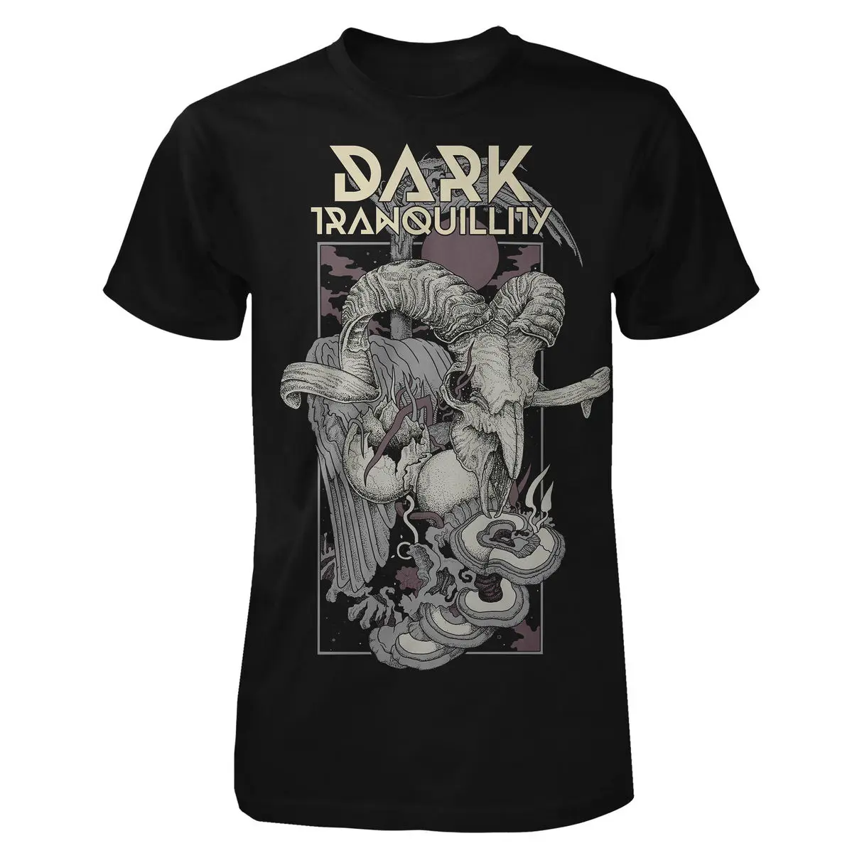 Dark Tranquillity – T-Shirt mit Ramskull-Print, Unisex, mit Retro-Dark-Metal-Band-Design, perfekt für Fans zum Tragen