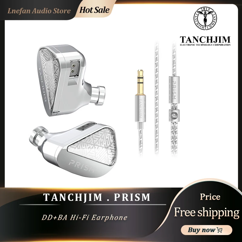 

TANCHJIM Prism Hi-Res 1DD+1BA In-ear Earphone Flagship Hi-Fi IEM 10mm Dynamic Balanced Armature Hybrid Sonion Driver Earphones