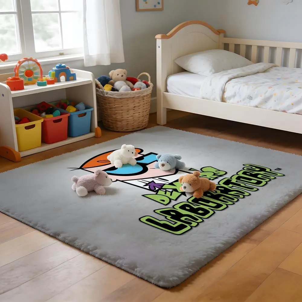

Floor Mat Soft Flannel Rug Non-Slip Absorbent Mat for Bathroom Bedroom Home Decor D-Dexters Cartoon L-Laboratory