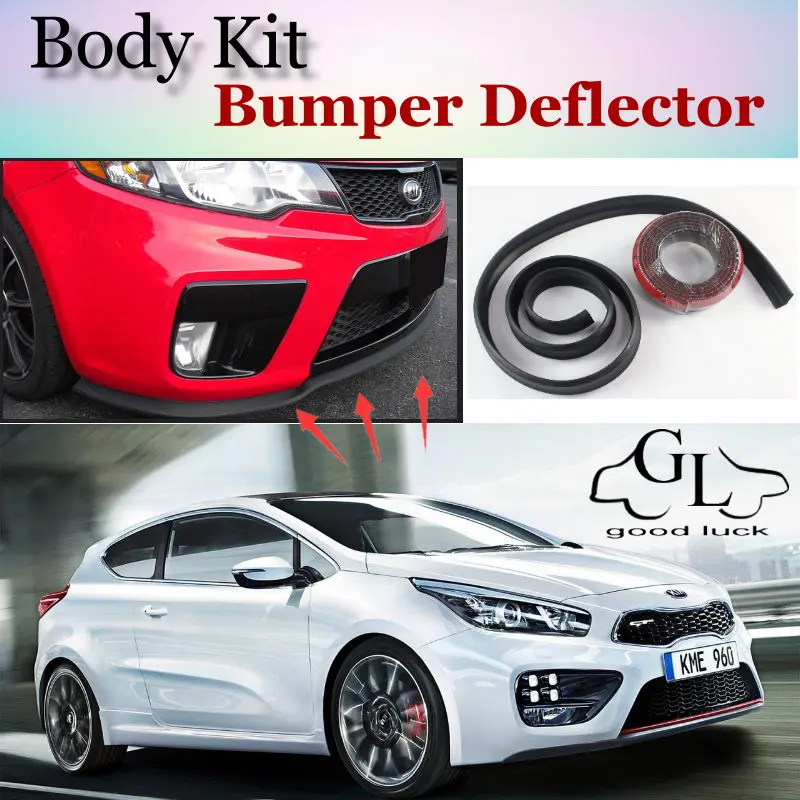 Bumper Lip Deflector Lips For KIA Cee'd Ceed Front Spoiler Skirt For TOPGEAR Friends Car Tuning Veiw / Body Kit / Strip