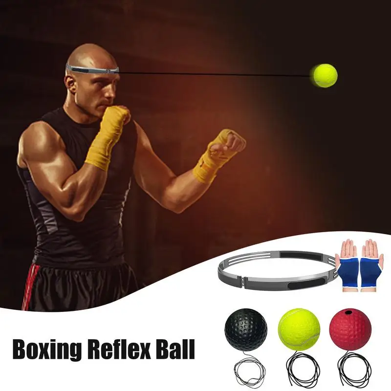 Boxing Ball Head-Mounted Elastic Adjustable Boxing Trainer Funny Safe Holiday Gift Reflex Training For Hand-Eye Coordination