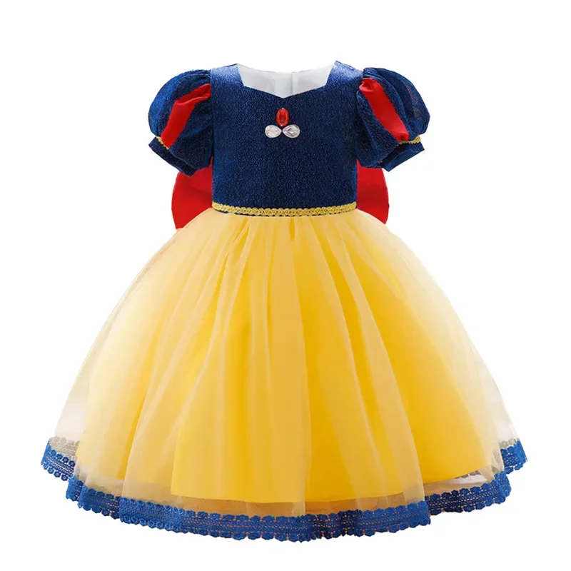 Baby meisjes sneeuwwitte jurken cosplay Halloween Kinderkamer kleding bruiloft bruidsmeisje prom jurk bloemenmeisje de jurk kinderen