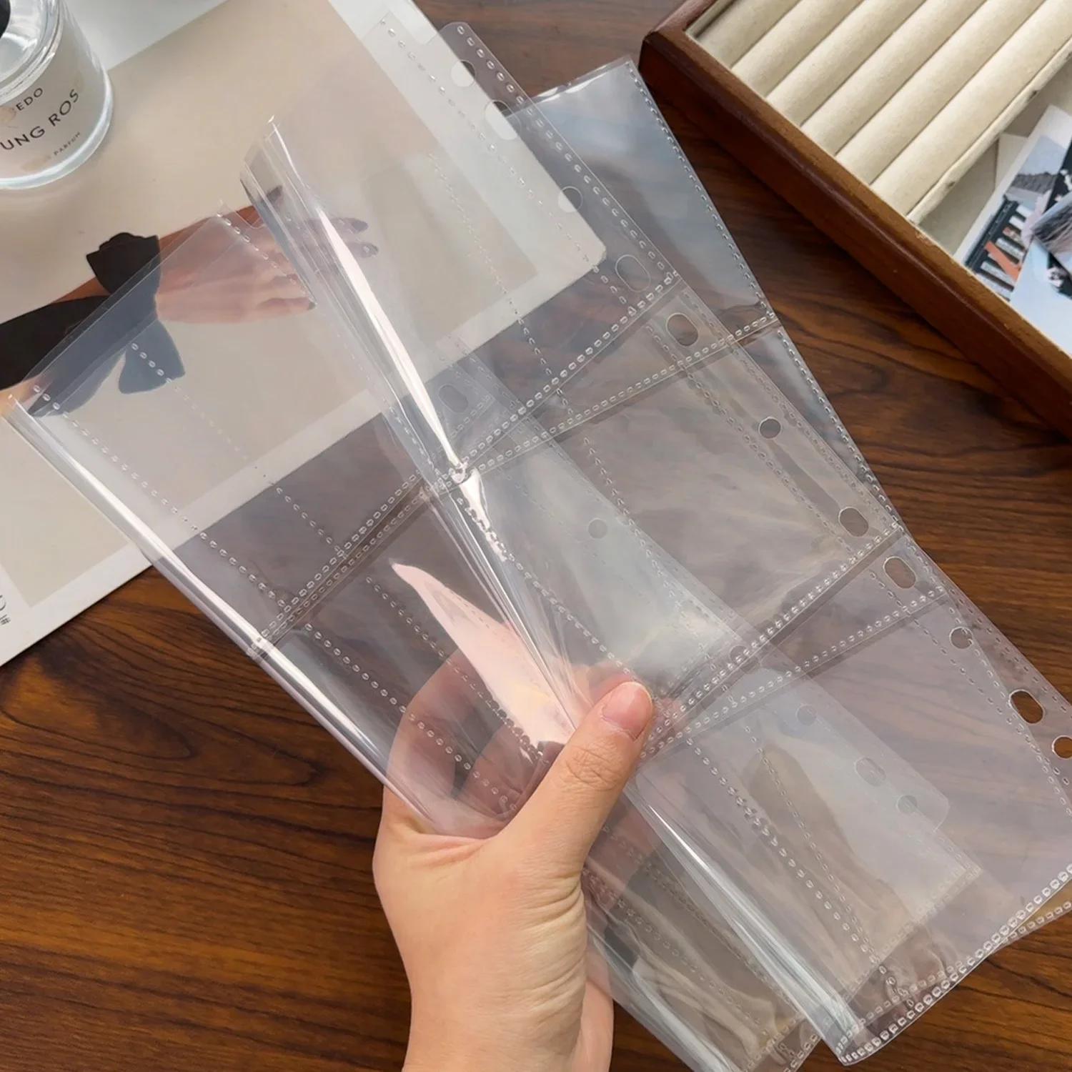 Double Side Card Sleeves Binder Sheets Portable Transparent Photocard Holder Pages Multiple Pockets Sleeve for Kpop Idol