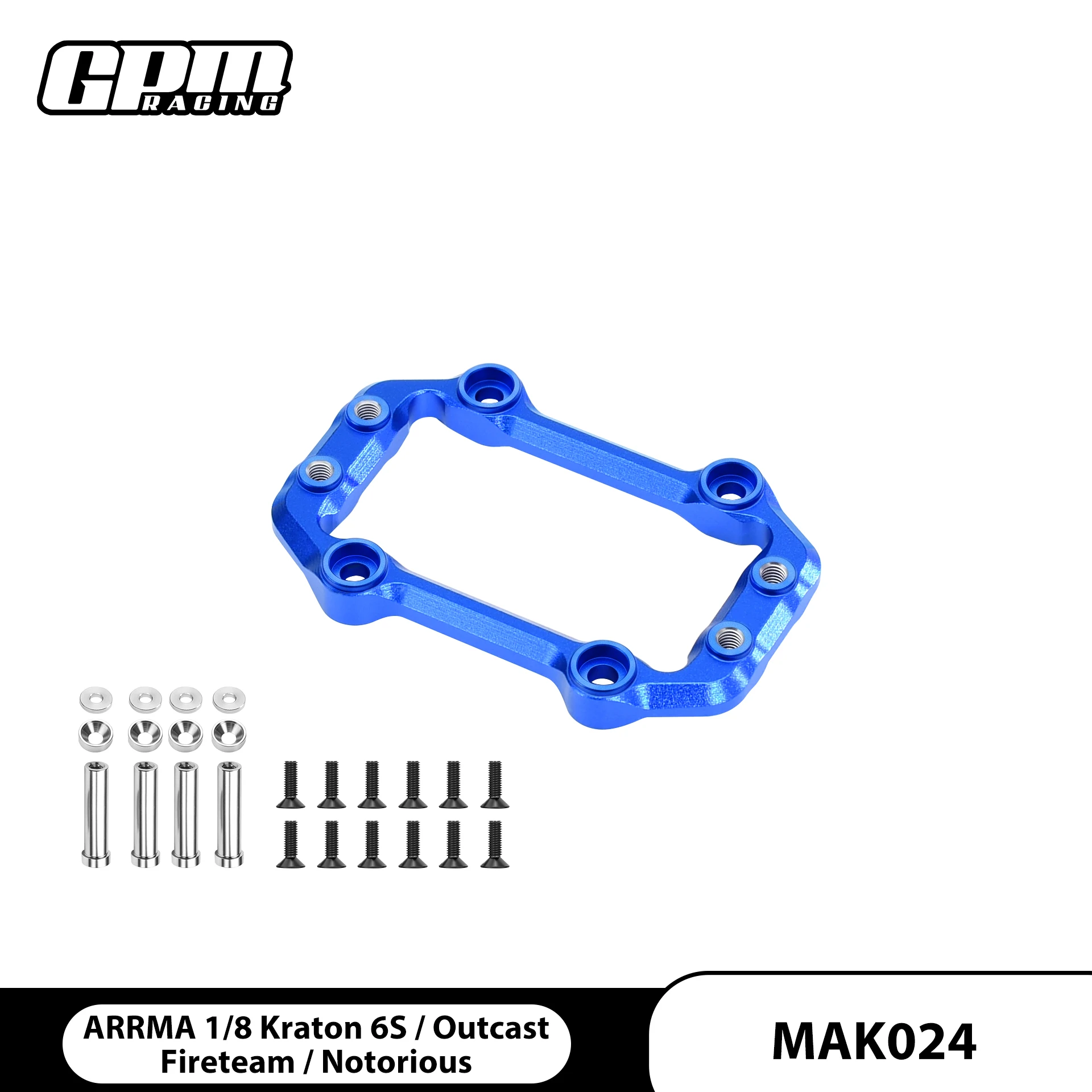 GPM Alloy Servo Mount For ARRMA 1/8 Kraton 6S / Outcast / Fireteam / NotoriousRTR-ARA8611V5