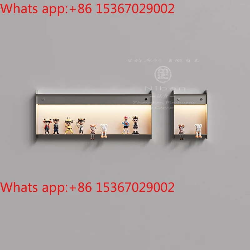 Mortise and tenon box doll display wall lamp stainless steel metal wind modern wall decoration