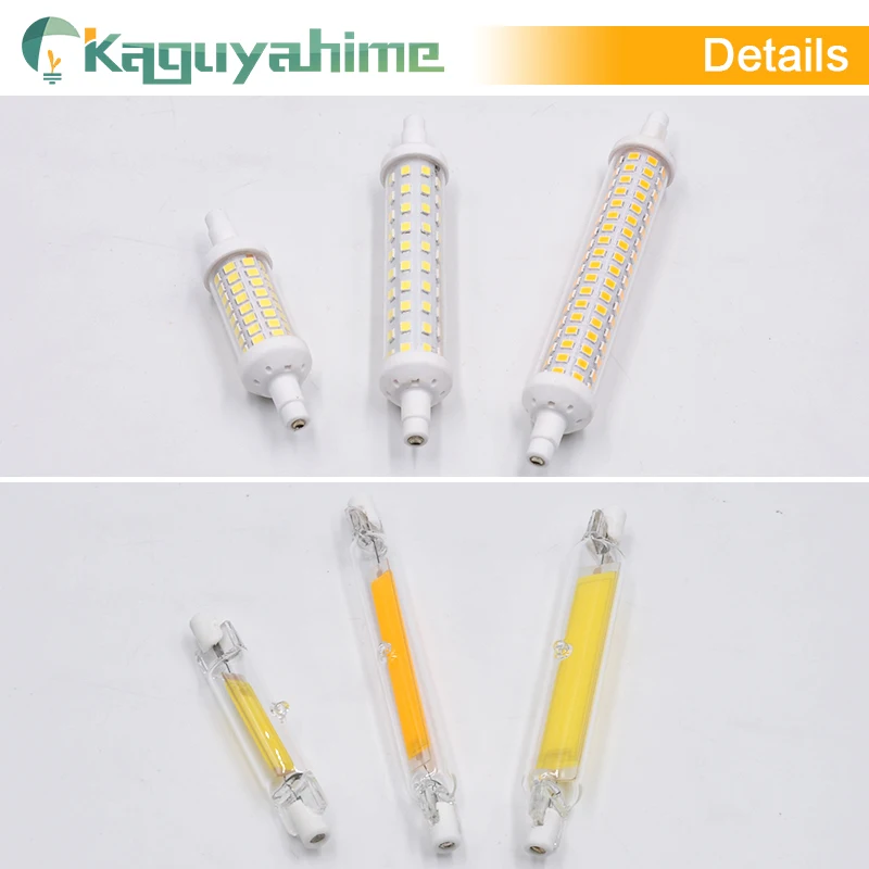 Imagem -06 - Lâmpada Led Cob Regulável Lâmpada Led Tubo R7s Substituir Lâmpada Halógena Spot Light 220v 110v 15w 30w 50w 78 mm 118 mm 135 Milímetros R7s