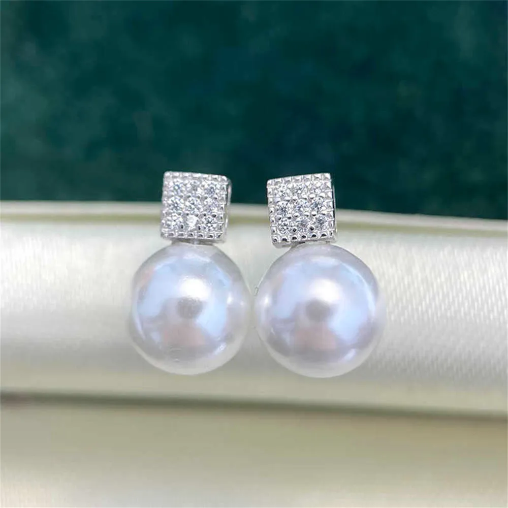 S925 Sterling Silver Pearl Earring Settings DIY Jewelry Making Supplies Blank Earring Posts for Handcrafted Accessories No Pearl