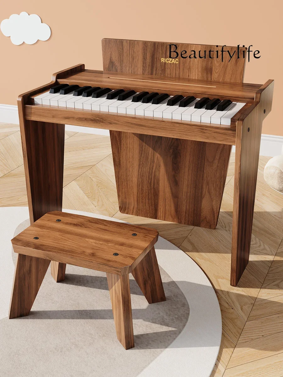 German Wooden Little Piano Pattern Electronic Organ Toy Girl Gift Boy Home Beginner