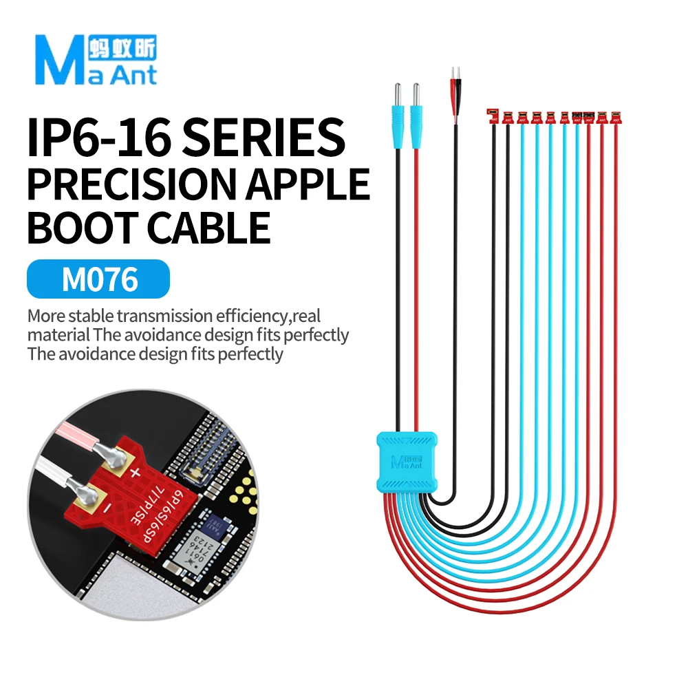 MaAnt M076 Cavo di avvio Apple Design abbinato per evitare l'aria per iPhone Serie 6-16PM Strumento per cavo di avvio per test di alimentazione di riparazione