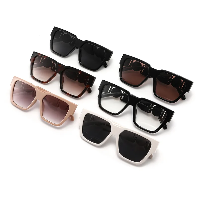 

2026 New Oversized Square Sunglasses - UV400 Full Coverage Unisex Shades for Women & Men (Fashion Wide Temple Sun Mask)