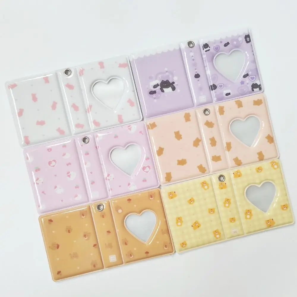 Cute Cartoon Bear Photo Album Ins Pastic Hollow Picture Storage Case Waterproof Anti-scratch Love Heart Photo Album Polaroid