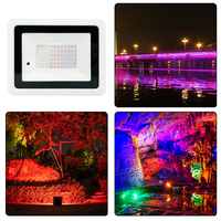 RGB spotlight LED reflector light 100W 50W 30W 20W IP68 waterproof outdoor RGB floodlight landscape lighting.