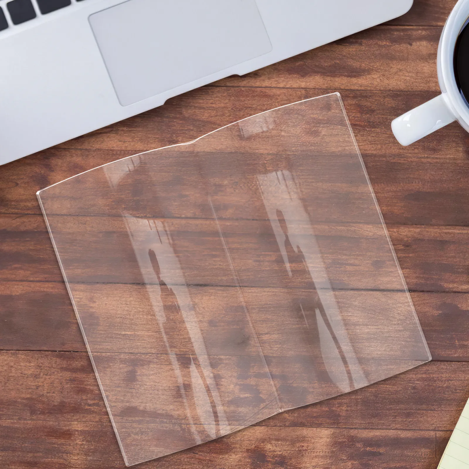 Fan Shaped Clear Acrylic Paperweight Lightweight Portable Book Holder Reading Page Weight for Home Library Office Desk