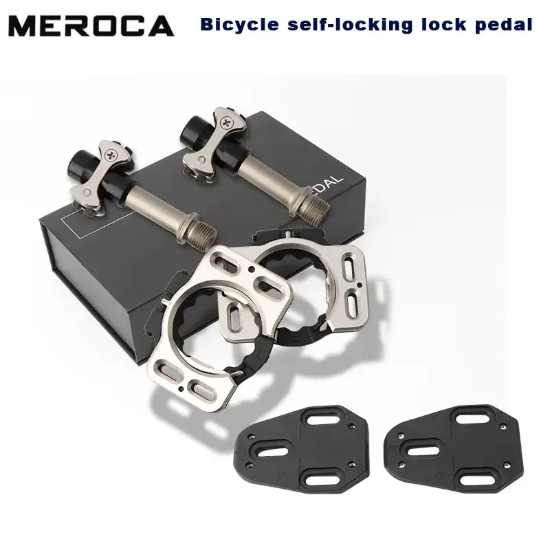 MEROCA Rennrad-Pedalclip 3 Versiegelte Lager Titan/Stahlwelle Lollipop Sprint Spezial-Fahrradpedal Fahrradzubehör