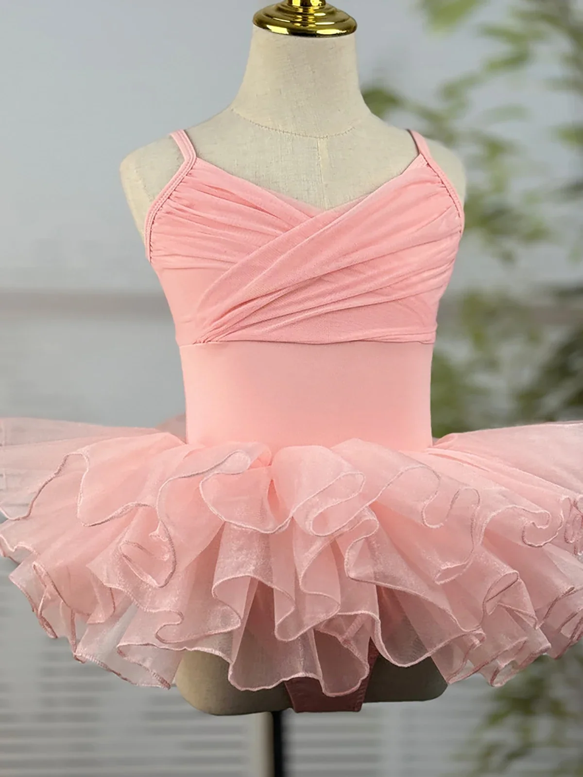 Children Dance Dress Mesh Tutu Ballet Practice Dancewear Kids Girls Sleeveless Dance Gymnastics Leotard Ballerina Dancewear