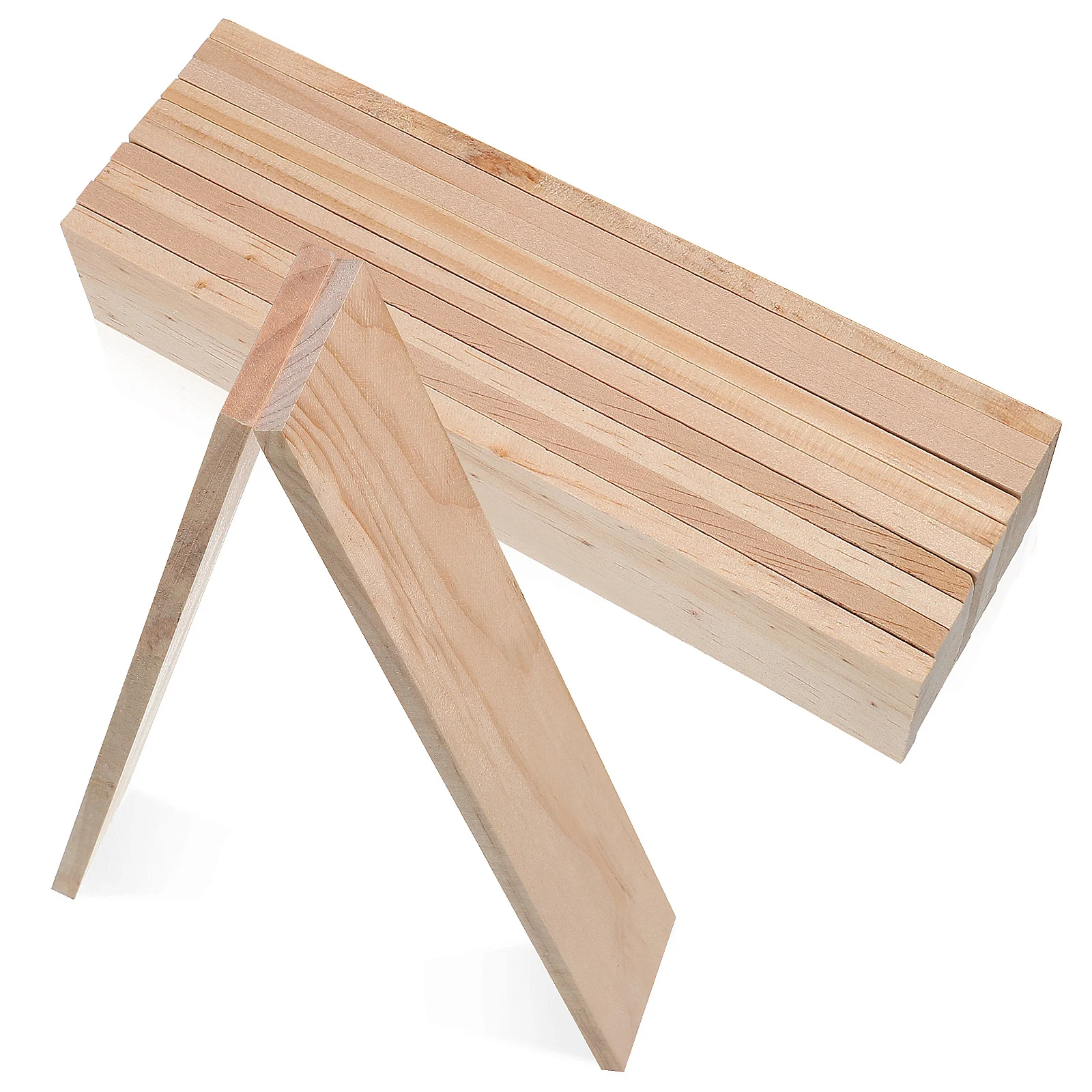 

12pcs Mongolian Pine Wood Boards Unfinished Rectangle Wooden Blocks For Diy Craft Painting Carving Lightweight Natural Texture