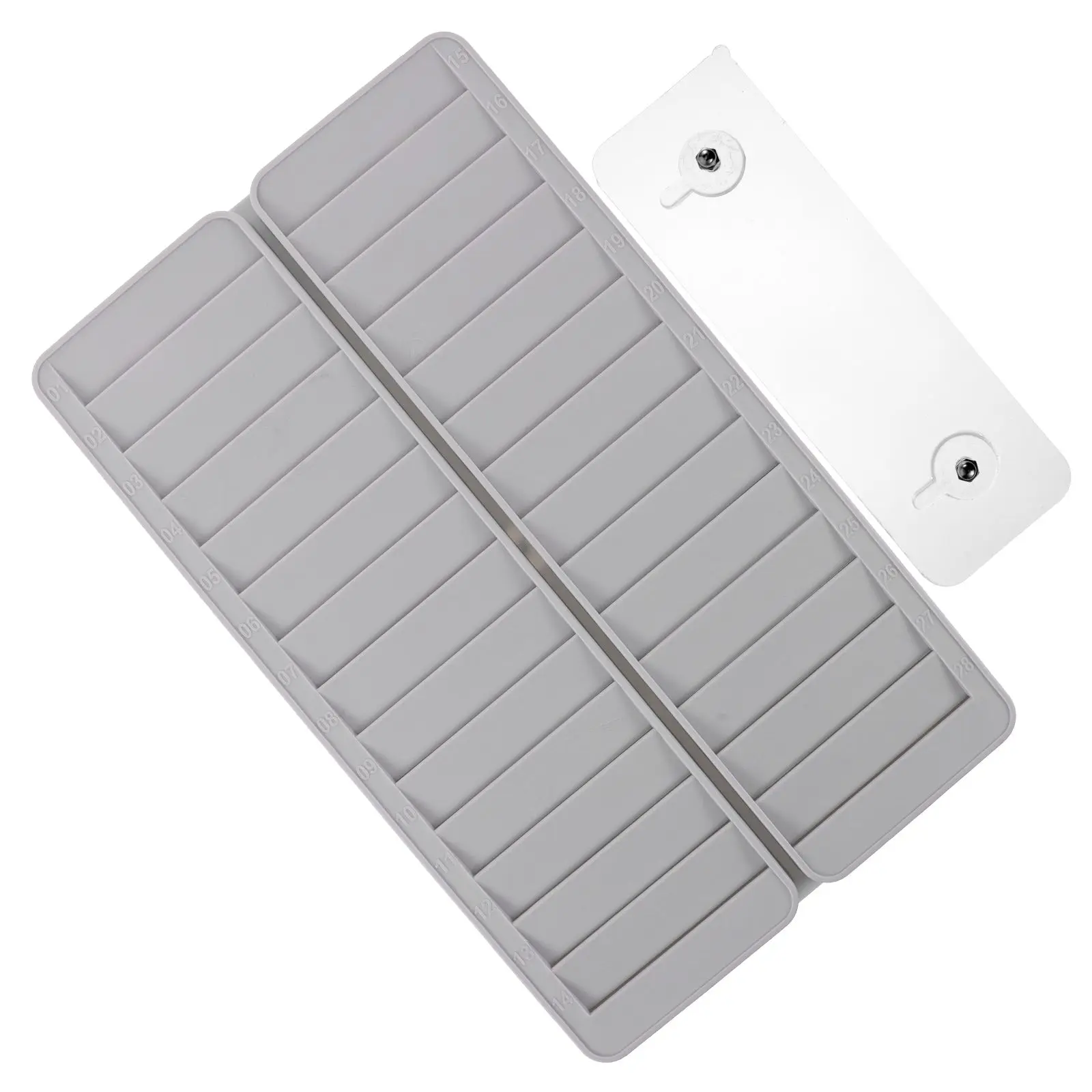 

28 Slots Plastic Card Holder Rack For Ic Attendance Cards Storage Display Stand Office Supply Holder School Note