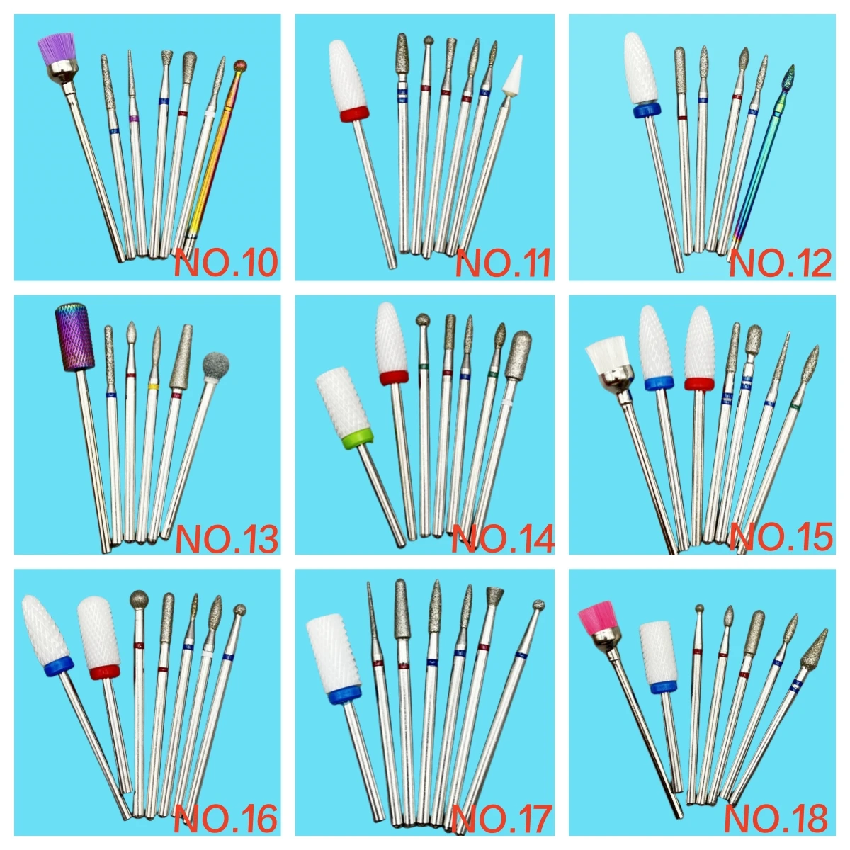 1 Set Hartmetall/Keramik/Diamant-Nagelbohrer-Set, Peeling abgestorbene Haut, russisches japanisches Vorbehandlungsset, Maniküre-Nagelwerkzeuge