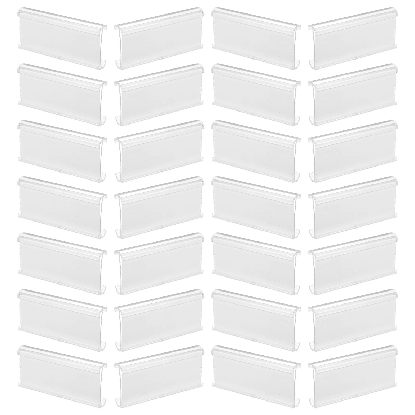 50pcs Label Holders Wire Shelf Accessories Price Tag Clips Merchandise Sign Display Stands Reusable Stable Light For