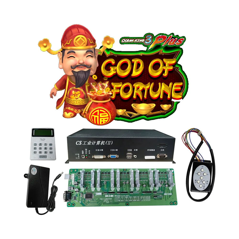 

USA Popular 4/6/8/10 Players GOD OF FORTUNE Fish Hunter Arcade Shooting Game Machine Host Accessories