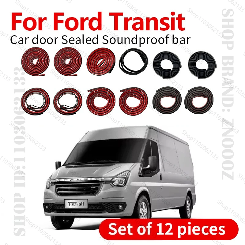 

Для Ford Transit 1965-2025 Ford Transit уплотнительная лента для двери автомобиля резиновая двухслойная уплотнительная защита звукоизоляционная пылезащитная уплотнительная лента 12 шт. набор