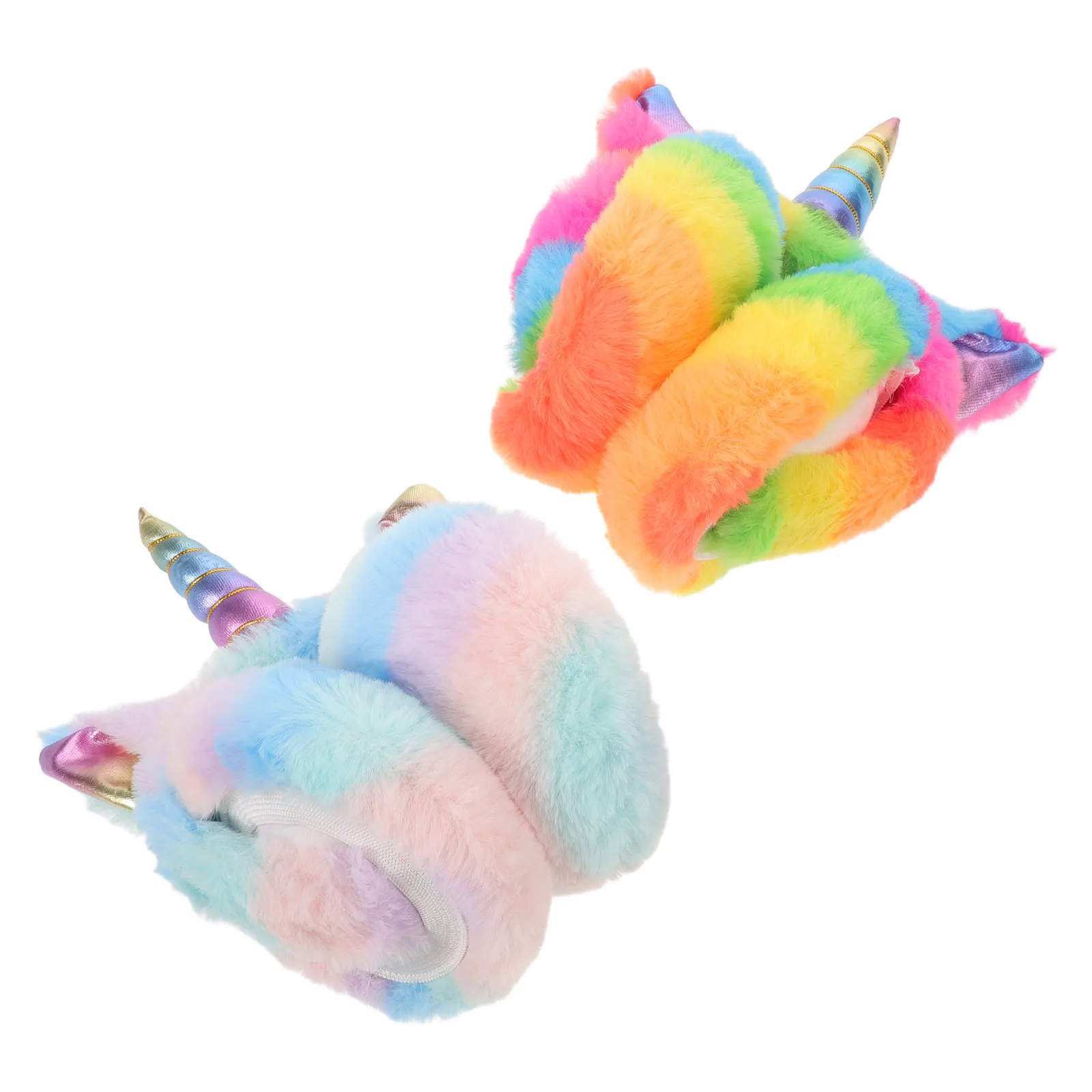 2 قطعة الكرتون يونيكورن الأذن يفشل لينة الاطفال الشتاء عقال للطقس البارد في الهواء الطلق الدفء قابل للتعديل الأذن يغطي للفتيات الفتيان