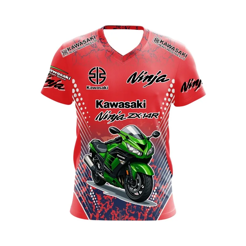 2025 كاواساكي دراجة نارية شعار Z الرجال الصيف التجفيف السريع امتصاص العرق تي شيرت ، النشاط في الهواء الطلق تي شيرت ، الشارع عادية #3