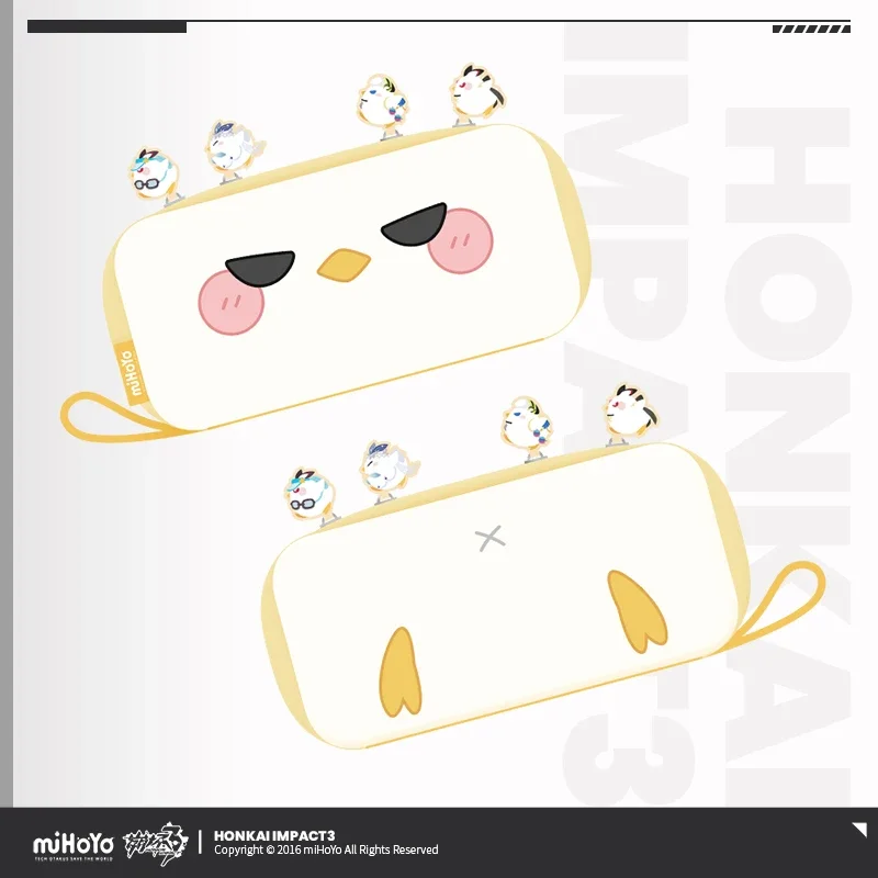 Anime Game Honkai Impact 3 Chi Yuan Kawaii Party Cosplay Student Pen Bag Yellow Pencil Case Daily Cosmetic PVC Storage Bag Gifts