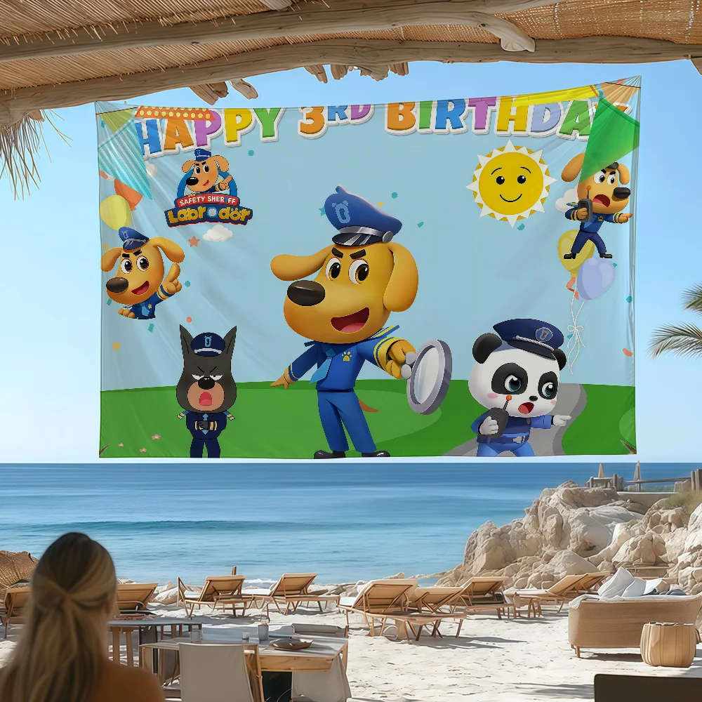 Cartoon S-Safety S-Sheriff L-Labrador flag Custom Camping Garden Decor Party Backdrops Wall Art Family Gifts