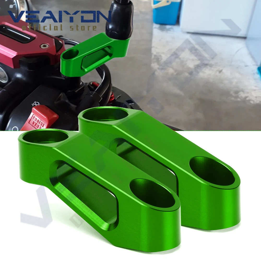 

For Kawasaki ZX6R ZX10R ZX12R ZX14R ZX-6R 10R 12R 14R Motorcycle accessories Mirror Riser Extenders Spacers Extension Adapter