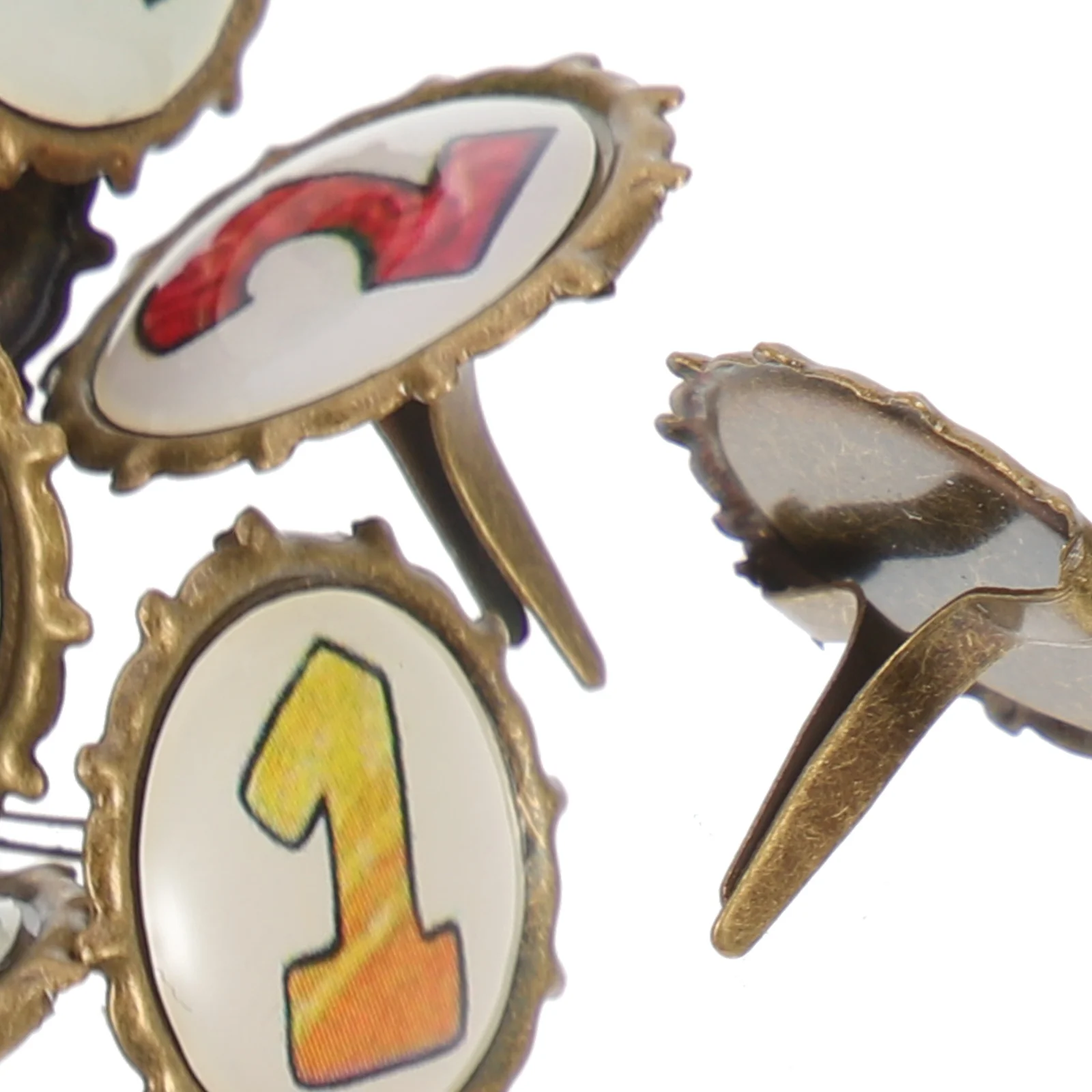 

100Pcs Alloy Two-Legged Nails Craft Mini Brads Paper Brads DIY Accessories Decorative Nails for Scrapbooking Handcraft