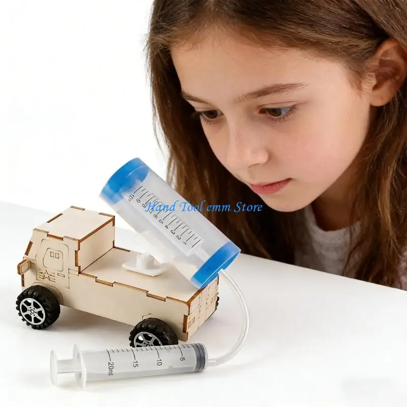 H37F Childrens Educational Learning Toy Wooden Projectile Blaster Car Set For Science Education and Classroom Demonstration