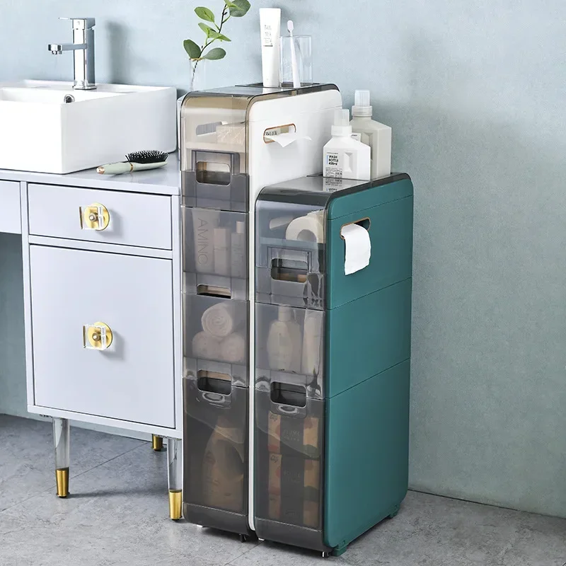 Storage Cabinet Bathroom Gap Rack Bathroom Locker Drawer Locker Ultra-narrow Kitchen Cabinet Shelves Kitchen Storage