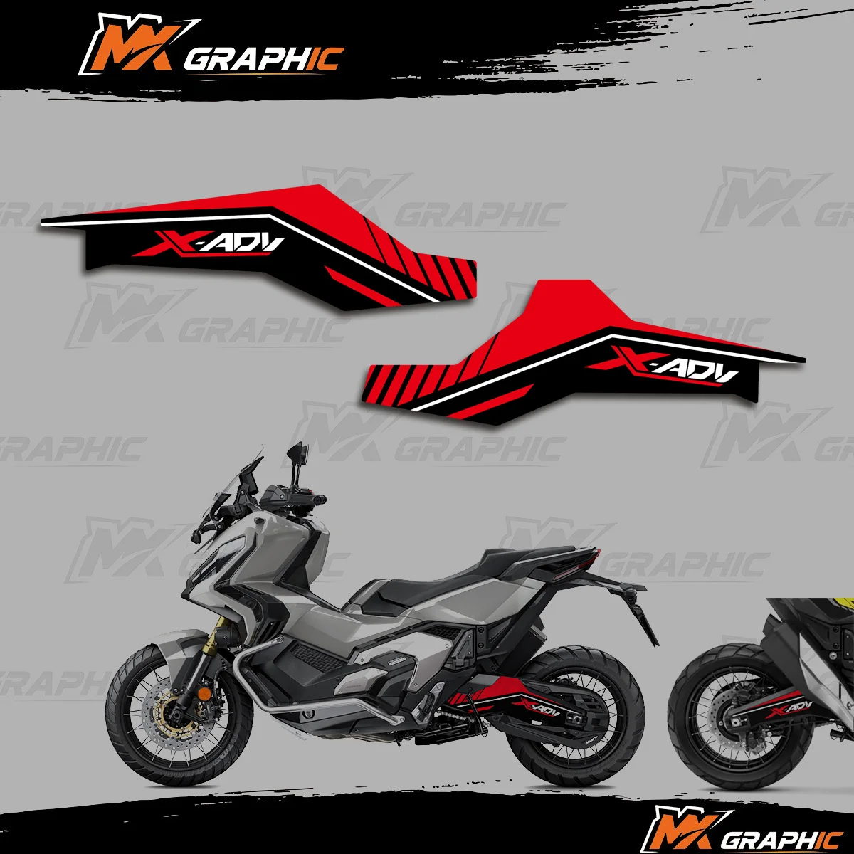 

Для Honda XADV X-ADV 750 2021-2024 мотоциклетная защитная наклейка маятника, графический комплект